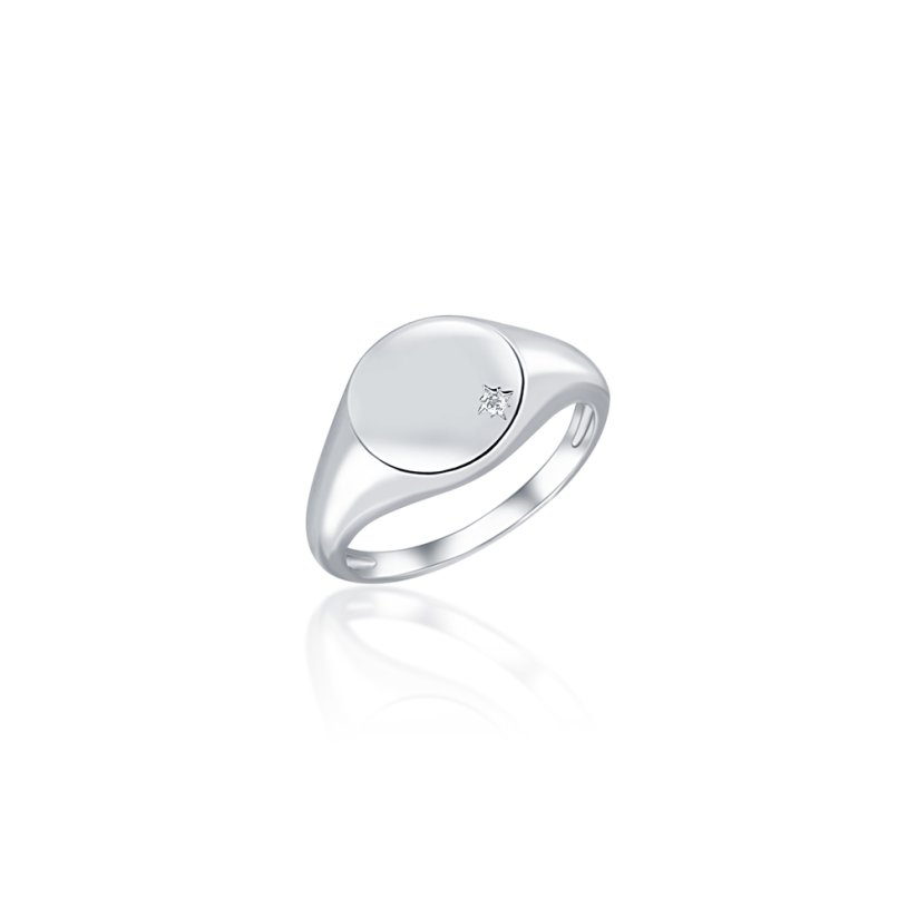 Stříbrný prsten JVD SVLR0741XI2BI56