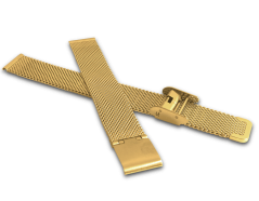 MINET Zlatý ocelový řemínek MESH Band Gold - 18