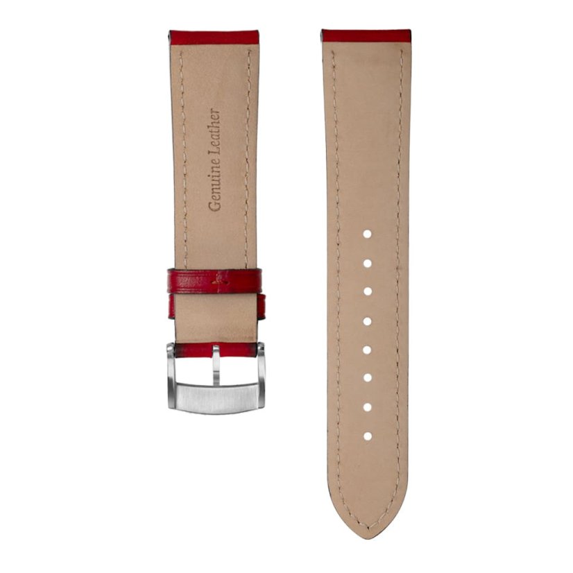 Kožený řemínek na hodinky PRIM RB.15903 (22 mm) - tmavě červený - RB.15903.2220.2222.S