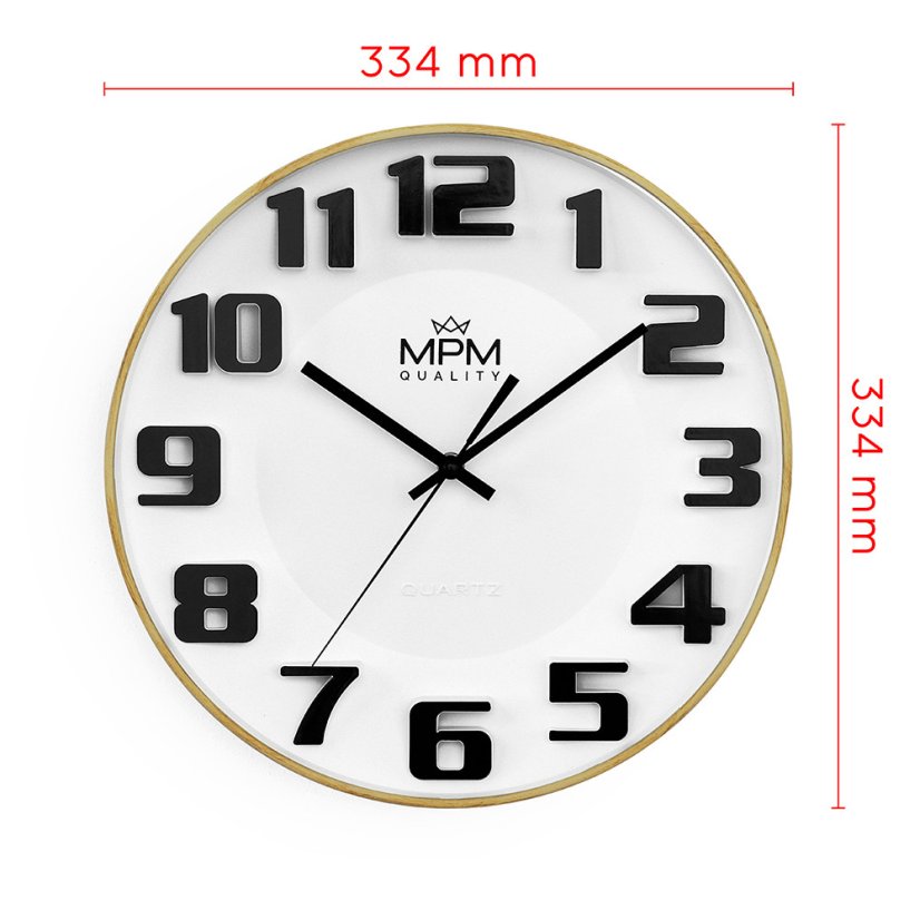 Hodiny s tichýň chodom MPM E01.4165.0090