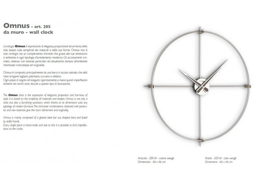Designové nástěnné hodiny I205M IncantesimoDesign 66cm