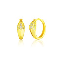 Pozlátené strieborné náušnice so zirkónmi JVD SVLE3286XF3GZ00