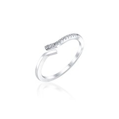 Stříbrný prsten JVD SVLR0644XE9BI57