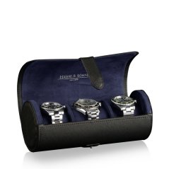 Puzdro na hodinky HEISSE & SÖHNE 70019-162 Rondo 3 Black/Blue