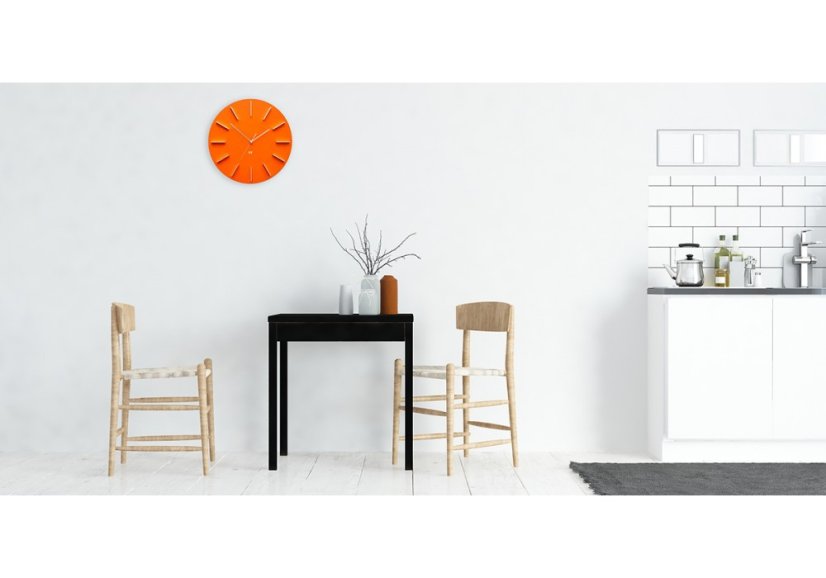 Dizajnové nástenné hodiny Future Time FT2010OR Round orange 40cm