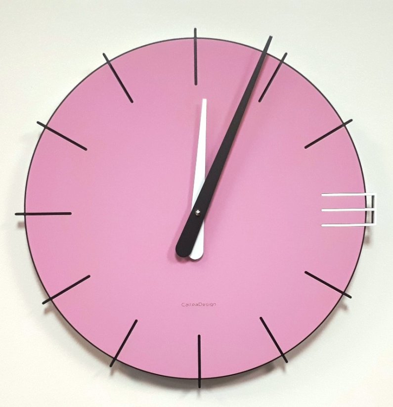 Dizajnové hodiny 10-019 CalleaDesign Mike 42cm (viac farebných verzií) Farba čokoládová-69 - RAL8017