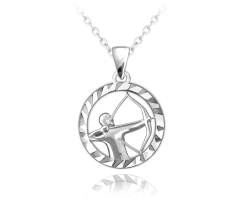 Strieborný náhrdelník MINET Zodiac znamení STRELEC JMAS9412SN45