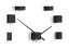 Dizajnové nástenné nalepovacie hodiny Future Time FT3000BK Cubic black