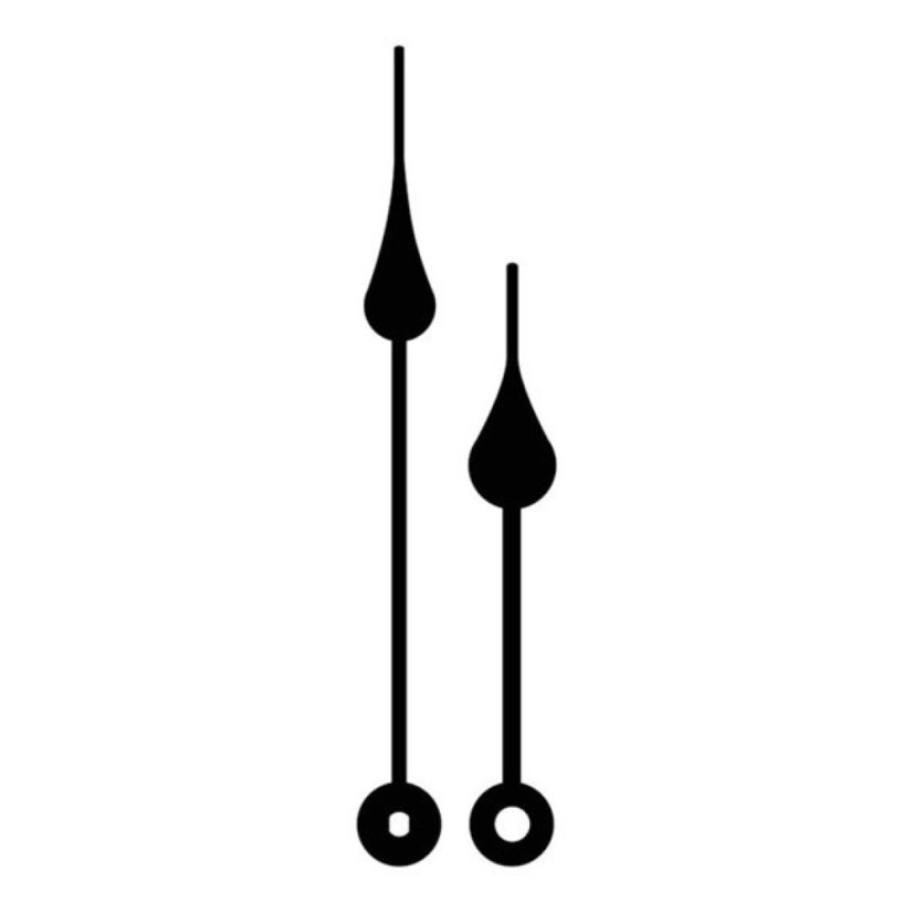 Kovové hodinové ručičky 004182 (116 mm, 86 mm) - bílé - E34.4930.004182 Kovové hodinové ručičky 004182 (116 mm, 86 mm) - bílé - E34.4930.004182