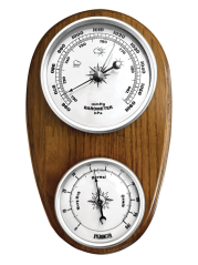 Nástenný drevený barometer s vlhkomerom JVD BA231/11