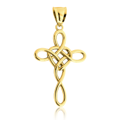 MINET Zlatý přívěsek křížek Au 585/1000 1,60g