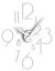 Dizajnové nástenné nalepovacie hodiny I210BN white IncantesimoDesign 59cm