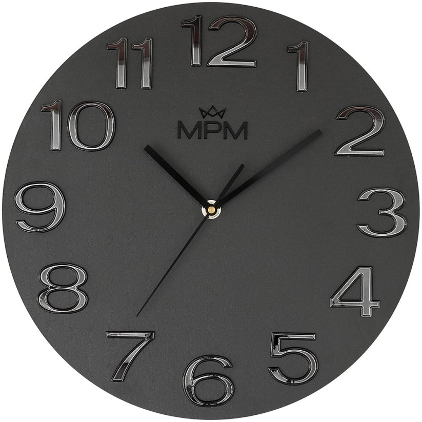Nástěnné hodiny s tichým chodem MPM Timber Simplicity - D - E07M.4222.9190