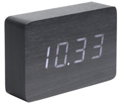 Dizajnový LED budík - hodiny 5653BK Karlsson 15cm