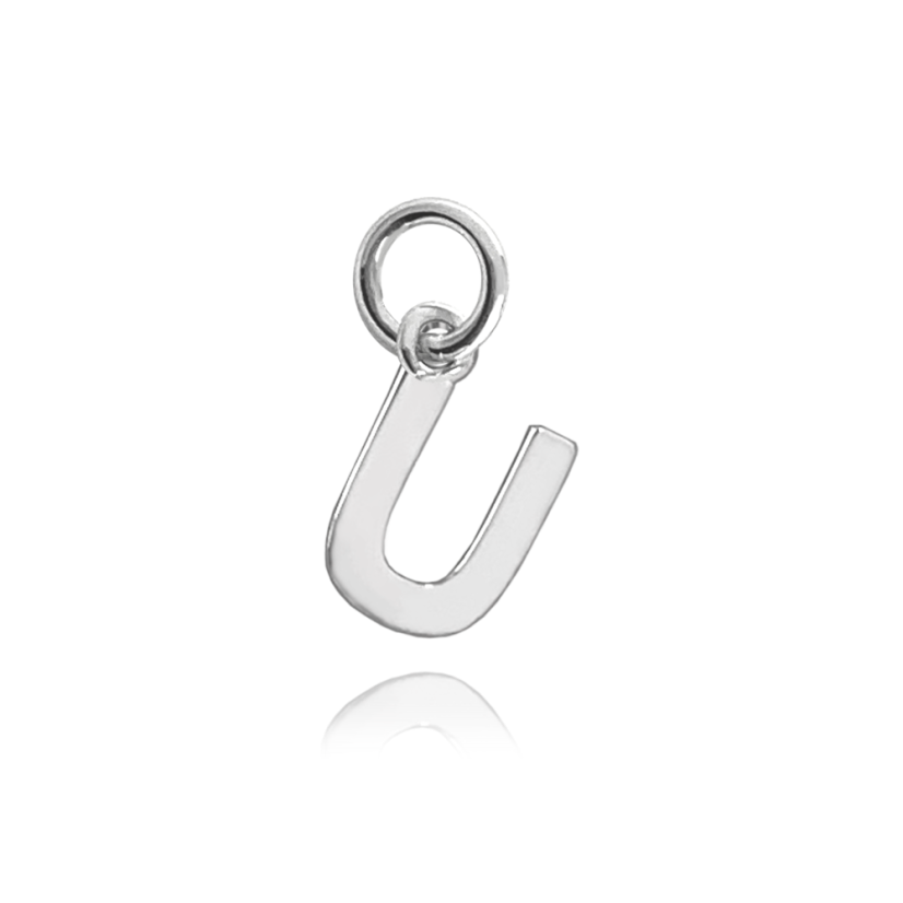 MINET Strieborný príves drobné písmeno "U" MINET Strieborný príves drobné písmeno "U"