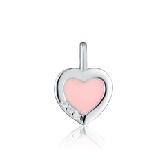 Strieborný prívesok so zirkónmi srdca JVD SVLP0628SH2R200
