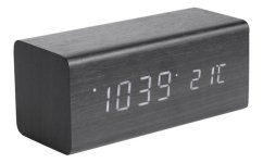 Dizajnový LED budík - hodiny 5652BK Karlsson 16cm