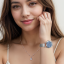 MINET Stříbrné dámské hodinky ICON BLUE MESH