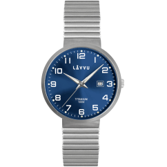 Titanové pružné hodinky s vodotěsností 100M LAVVU LUNDEN Blue