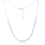 MINET Elegantní stříbrný náhrdelník s bílými zirkony
