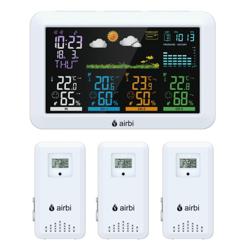 Airbi HOME - meteostanica s 3 čidlami