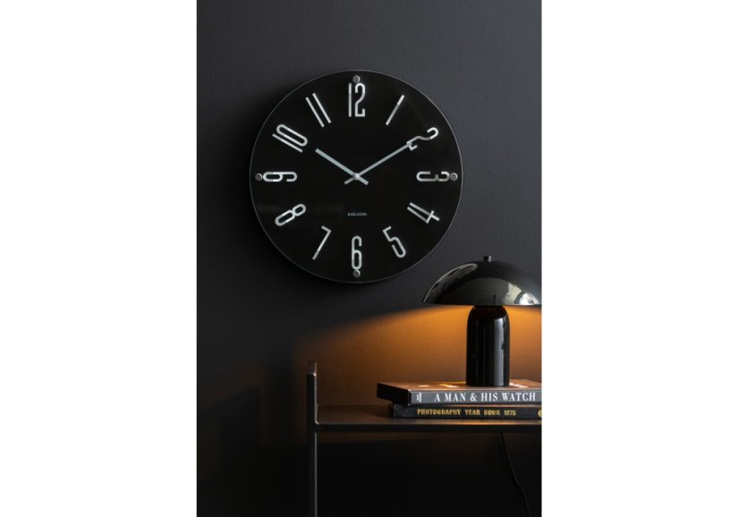 Dizajnové nástenné hodiny 6090BK Karlsson 40cm