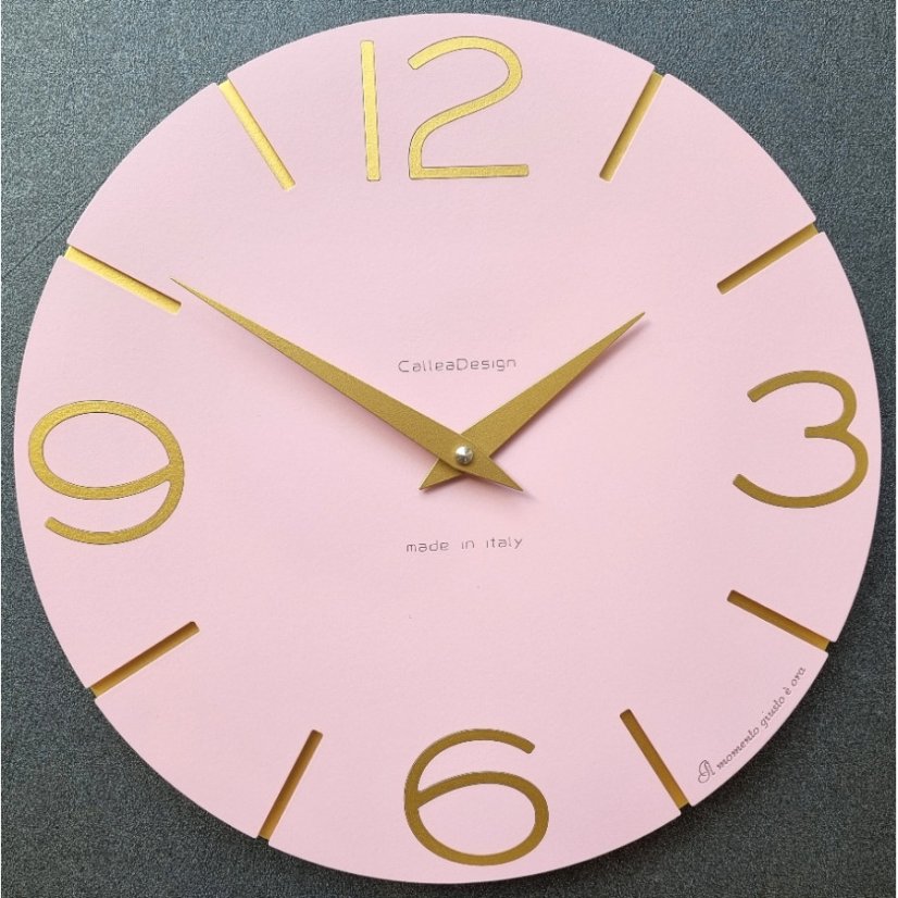 Designové hodiny 10-005-31-60 pink-gold CalleaDesign 30cm