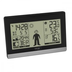 TFA 35.1159.01 - Domácí meteostanice s předpovědí počasí a postavičkou  WEATHER BOY - černá