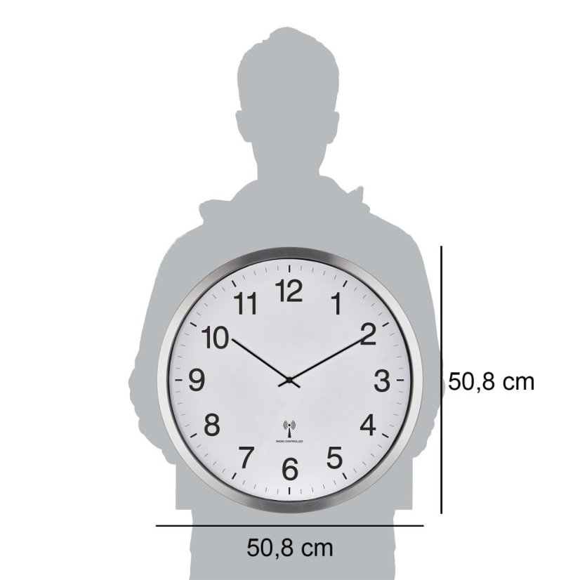 TFA 60.3548.02 - Nástěnné DCF hodiny XXL