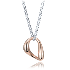 MINET Elegantný dvojfarebný strieborný náhrdelník Ag 925/1000 11,90g