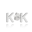 MINET Strieborné náušnice písmeno "K"