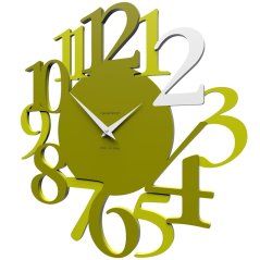 Designové hodiny 10-020 CalleaDesign Russel 45cm (více barevných verzí) Barva zelená oliva-54