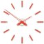 Dizajnové nalepovacie hodiny Future Time FT9600RD Modular red 60cm