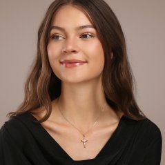 Zlatý přívěsek křížek ZP0476XJ80-8600 (585/1000) 0,86g