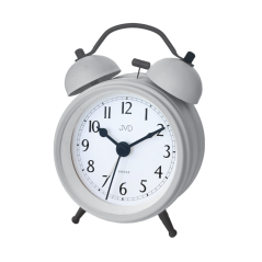 Ručičkový kovový budík s tichým chodem a mechanickým zvoněním JVD SRP2218.3
