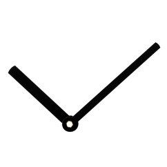 Kovové hodinové ručičky B10 (81 mm, 55 mm) - černé - Ručičky hodinové B10 pár
