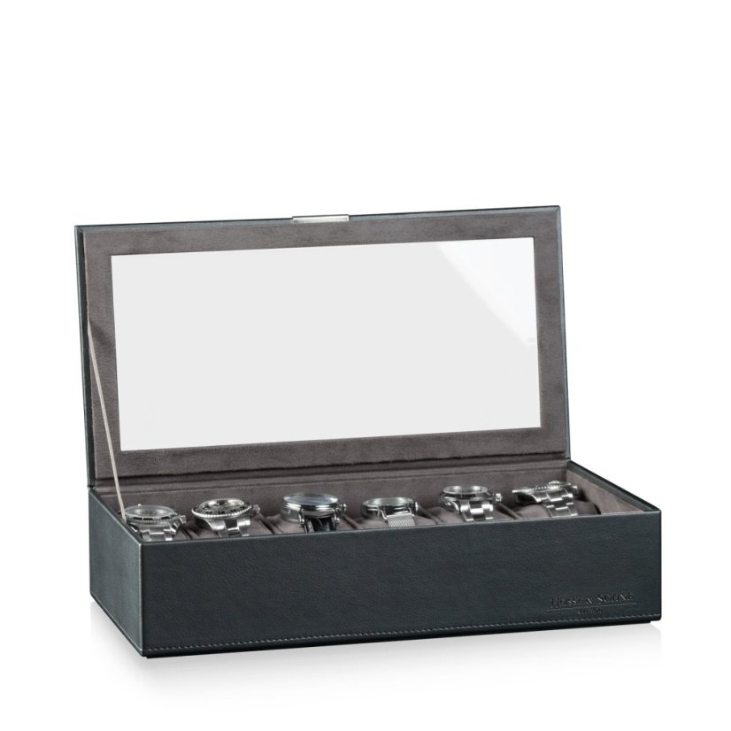 Kazeta na hodinky HEISSE & SÖHNE 70019-123.37 HS Mirage XL - horní modul pro 12 hodinek - Schwarz