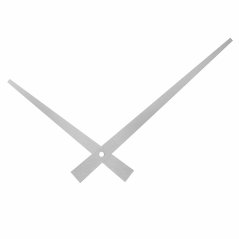 Kovové hodinové ručičky B28 (137 mm, 92 mm) - stříbrné - Ručičky hod B28 pár stříbrné