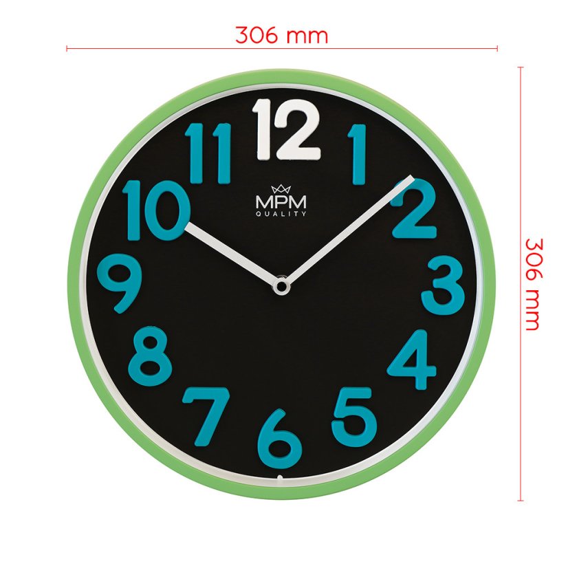 Nástenné hodiny s tichým chodom MPM Meridi - B - E01.4504.40