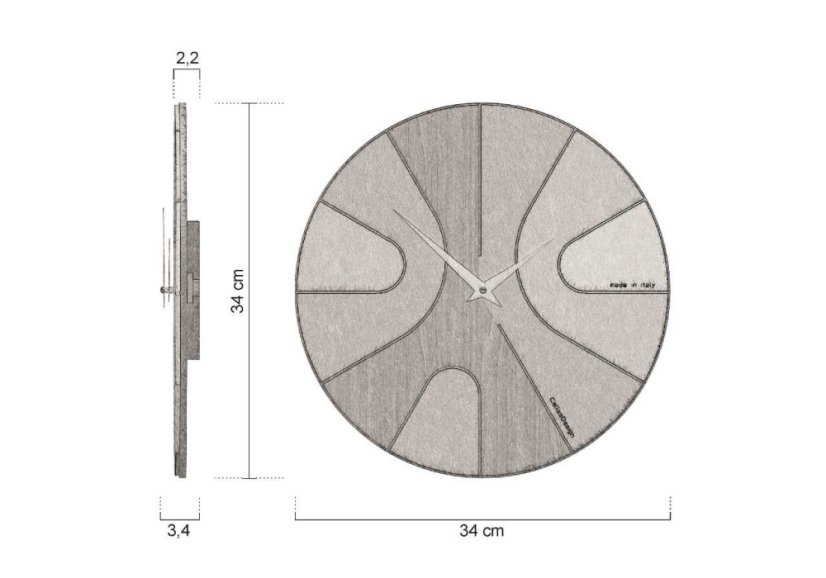 Dizajnové hodiny 10-040-14 CalleaDesign AsYm 34cm