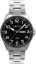 Ocelové pánské hodinky LAVVU BERGEN Black se svítícími čísly  LWM0142