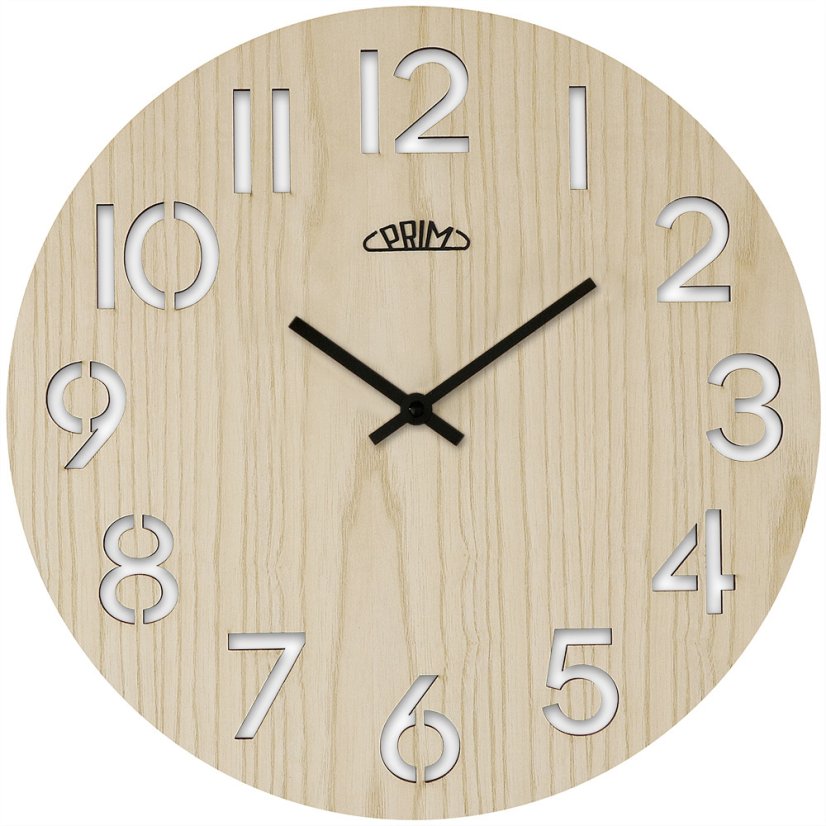 Nástenné hodiny s tichým chodom PRIM Authentic Veneer - A - E07P.4242.53