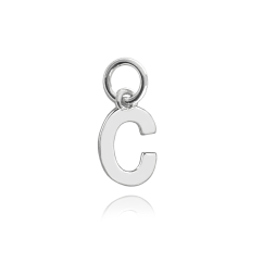 MINET Strieborný príves drobné písmeno "C"