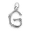 Oceľový prívesok písmeno "G" 70213 - strieborné farby - SPD.70213.G