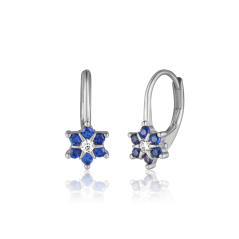 Strieborné náušnice so zirkónmi kvetinky JVD SVLE3175XF6M400