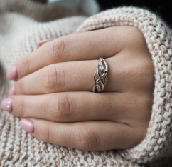 MINET Broušený stříbrný prsten vel. 62