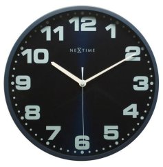 Dizajnové nástenné hodiny 3053bl Nextime Dash blue 35cm