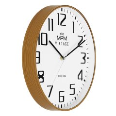 Nástenné hodiny s tichým chodom MPM Vintage II Since 1993 - E01.4201.51