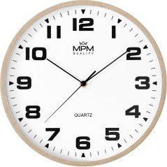 Nástenné hodiny s tichým chodom MPM Madera - A - E01.4462.5000
