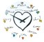 Dizajnové nástenné hodiny 8030 Nextime Loving You 43cm